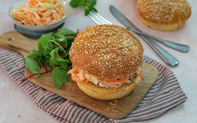 Pulled pork Burger et coleslaw maison