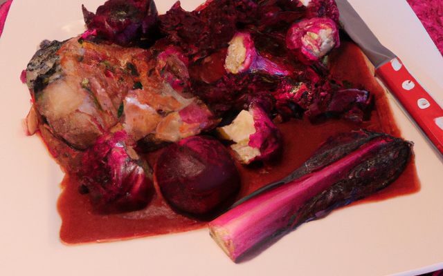 Pintade au chou rouge