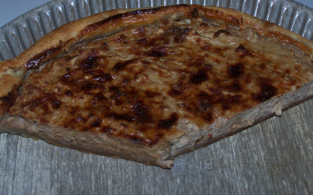 Tarte au céleri rave, bleu et noix