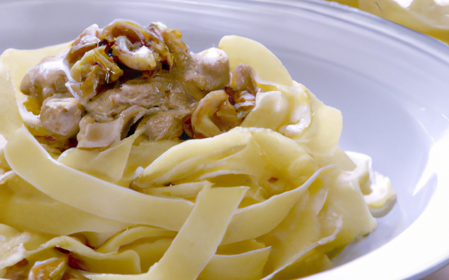 Délice de tagliatelle aux noix de saint Jacques