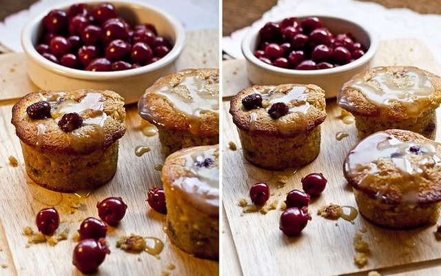 Muffins con ciliegie (aux cerises)