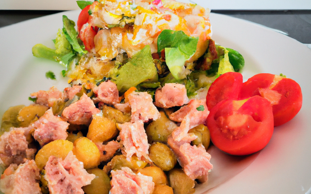 Salade au thon et au riz complet