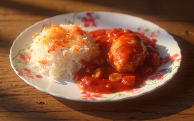 Paupiette de porc à la sauce tomate oignon