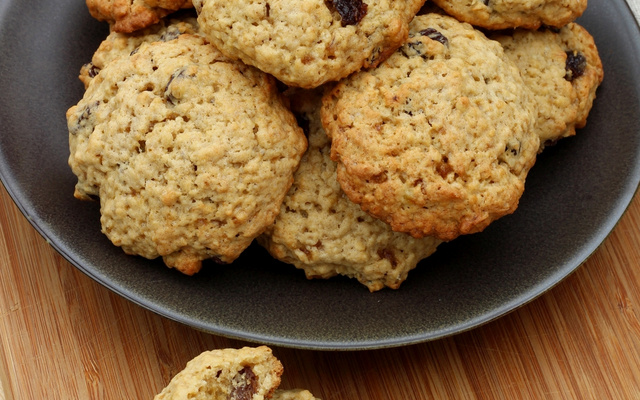 Cookies moelleux bananes et raisins