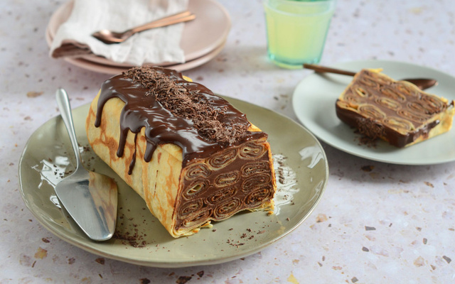 Cake de crêpes au chocolat