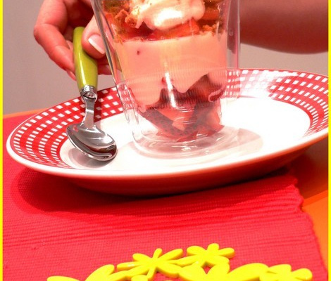 Verrines fraises mascarpone et spéculoos