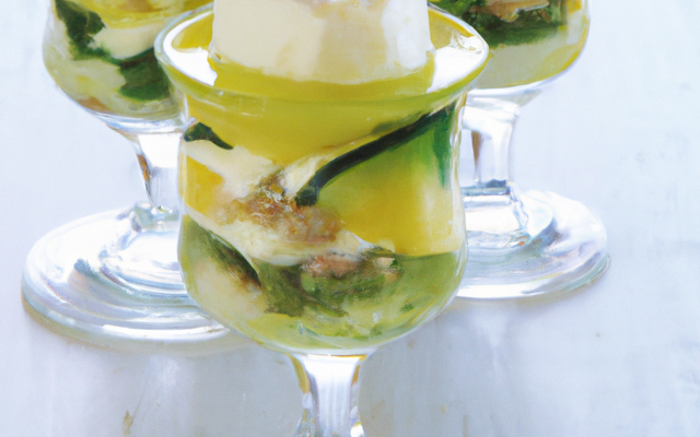 Verrines de courgettes au ricotta et mozzarella