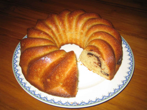 Couronne à la banane et au chocolat