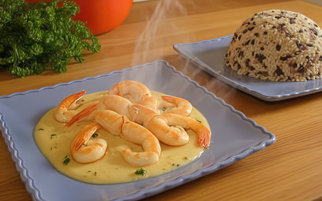 Gambas flambées au whisky