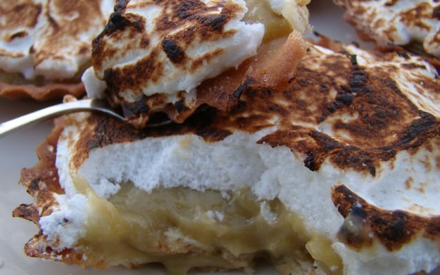 Tartelettes rhubarbe meringuées