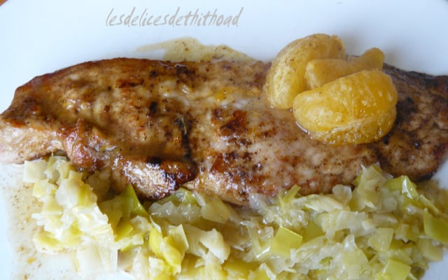 Escalope de veau à la mandarine