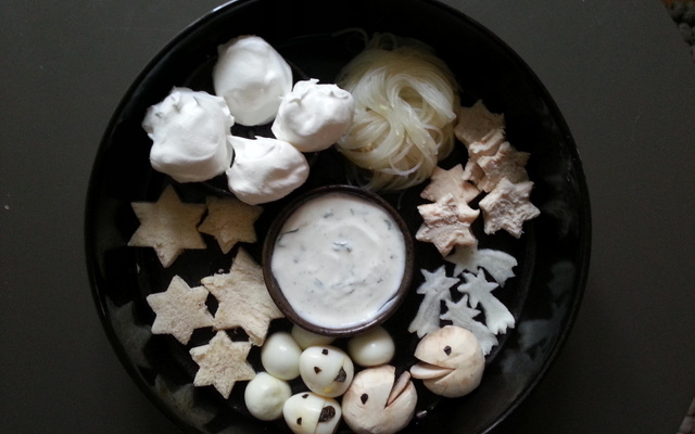 Bento élégant pour dîner en blanc