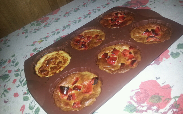 Flan d'aubergines et poivrons