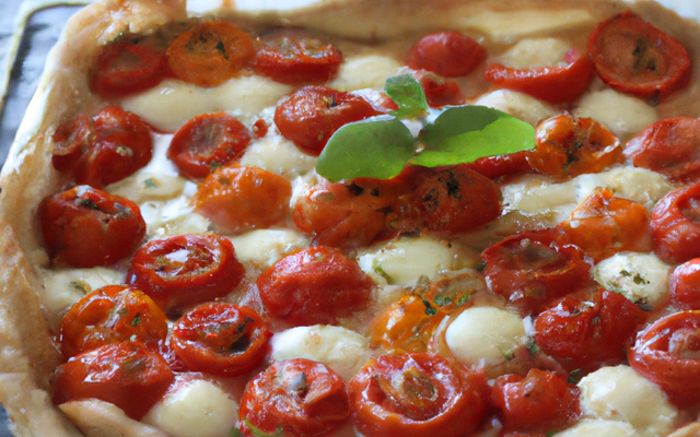 Tarte tomates cerises-mozarella
