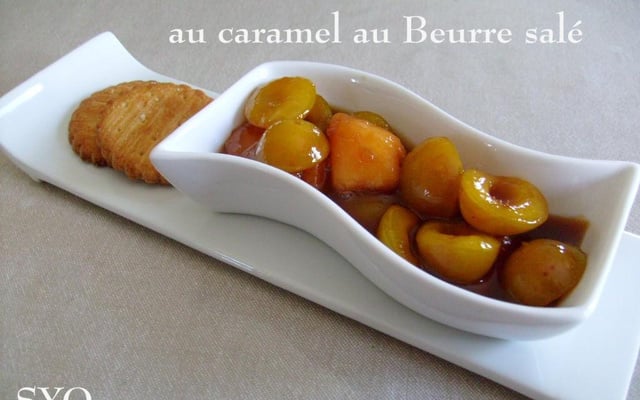 Mirabelles et melon au caramel au beurre salé de Mamigoz