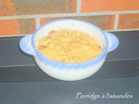 Porridge amandes