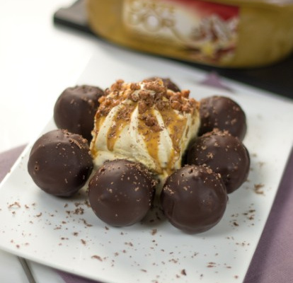 Fondant au chocolat façon profiterole