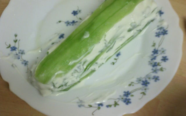Millefeuille de concombre au fromage frais