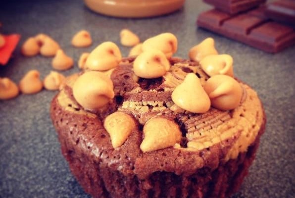 Muffins chocolat cacahuètes