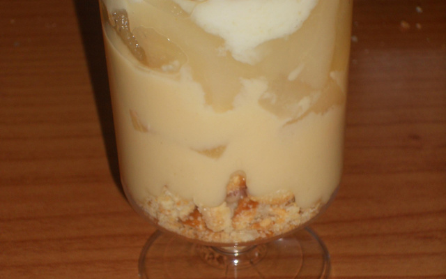 Verrine frangipane et poires acidulée