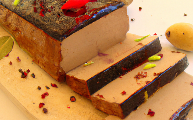 Terrine de foie gras au pain d'épices et chocolat