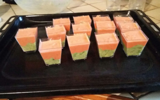 Verrine avocat poivron