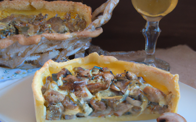 Tarte au thon, gruyère et champignons