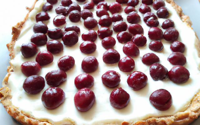Tarte aux cerises et fromage blanc