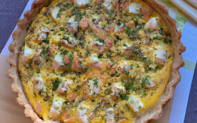 Quiche saumon-poireaux