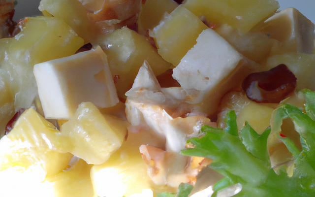 Salade poulet ananas raisins sec
