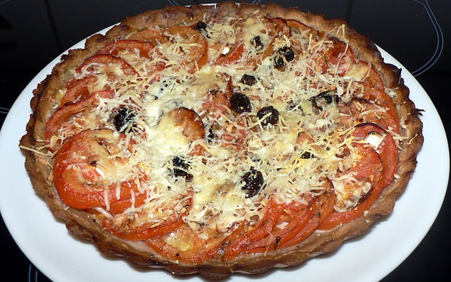 Tarte à la tomate façon pizza