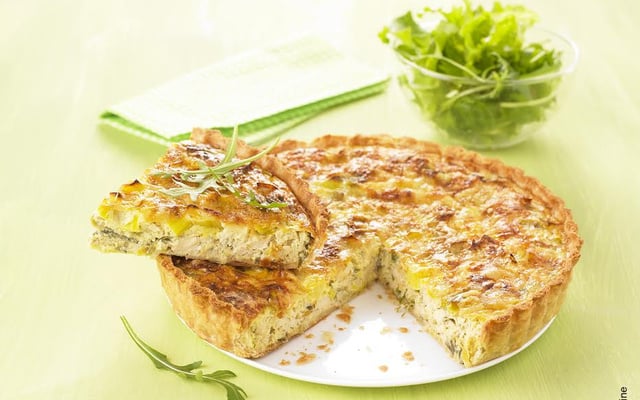 Quiche aux poireaux aux accents asiatiques