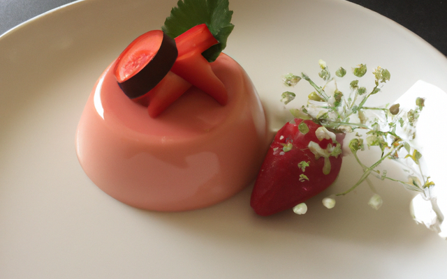 Mousse aux fraises dans sa corolle