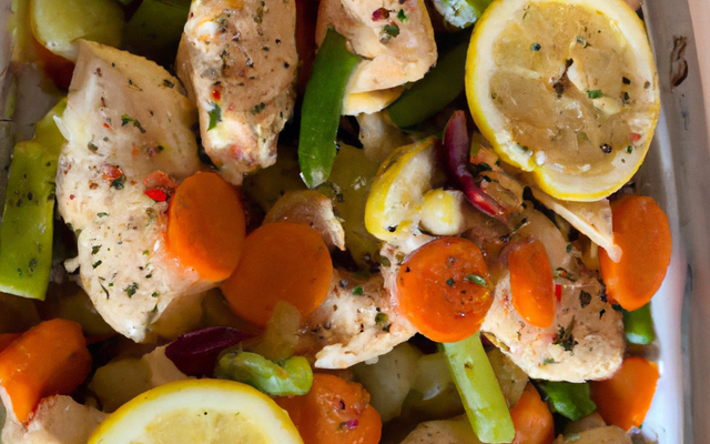 Poulet au citron aux petits légumes