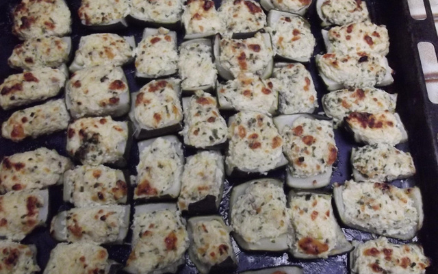 Courgettes farcies en barquettes