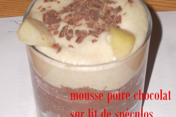 Mousse poire chocolat spéculos