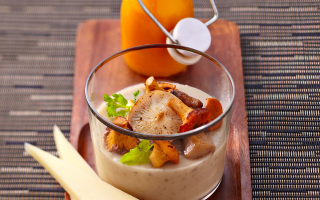 Crème de champignon Appenzeller et velouté de potiron