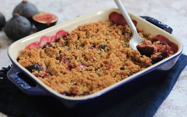 Crumble de figues aux noix