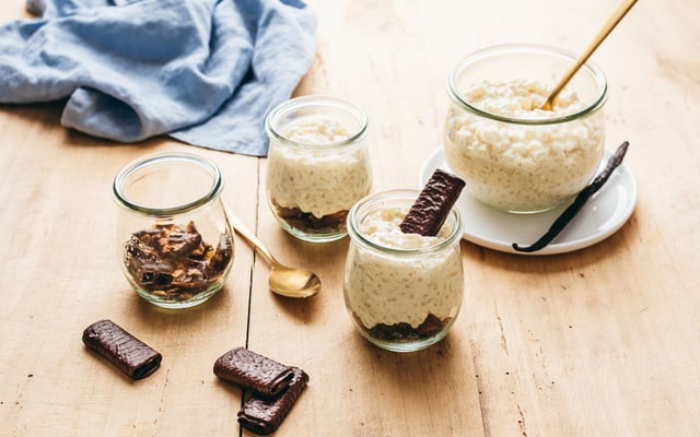 Riz au lait vanille Crêpes Dentelle chocolat noir Gavottes®
