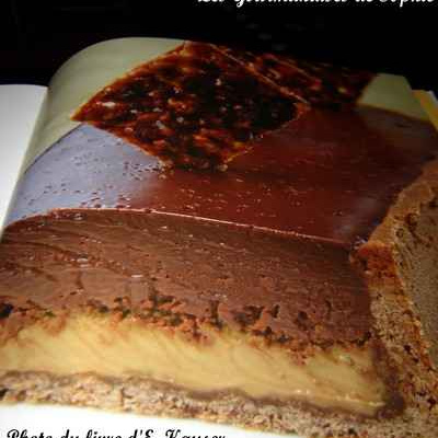 Tarte au chocolat et crème brûlée café