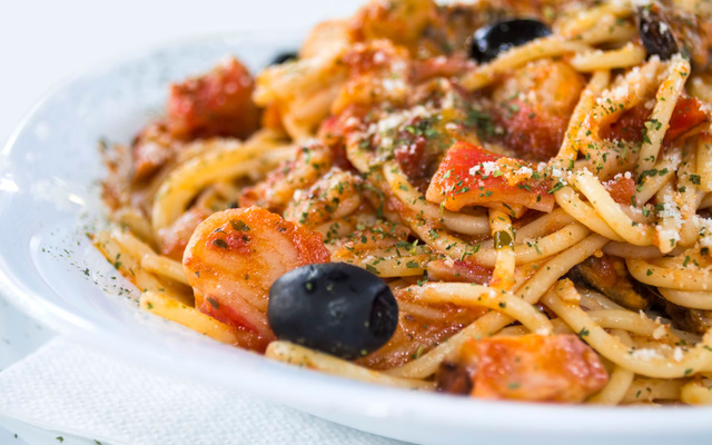 Spaghetti aux crevettes