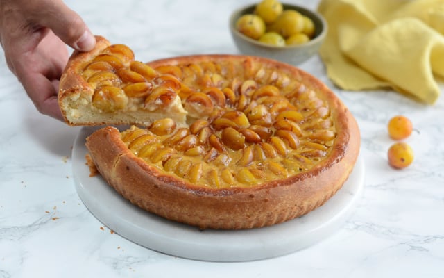 Tarte briochée aux mirabelles
