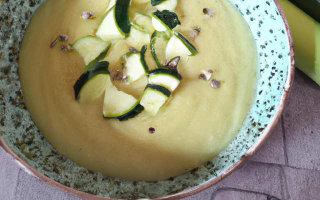 Velouté de courgettes concombre & Etorki