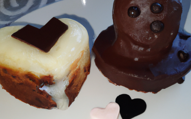 Gâteau au chocolat noir et cœur fondant au chocolat blanc
