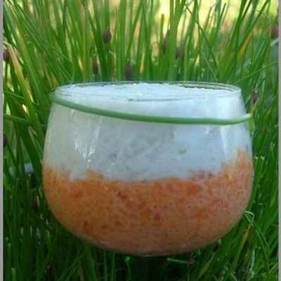 Verrine de légumes bicolores