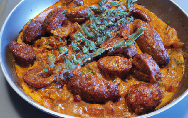 Rougail de saucisses au safran et au thym