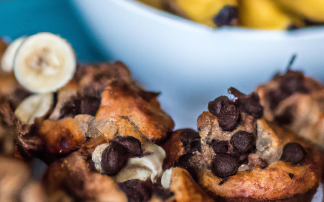 Muffins à la banane et morceaux de chocolat