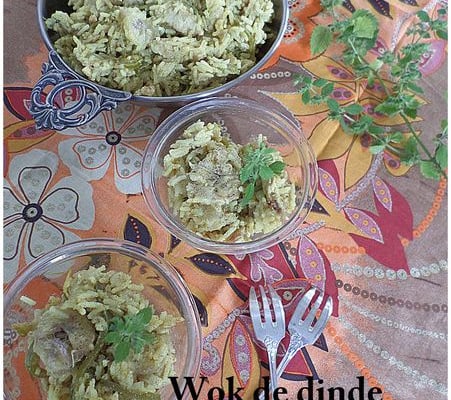 Wok de dinde curry, coco et banane