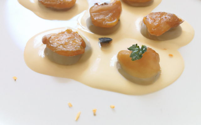 Saint-jaques lardées à la vanille