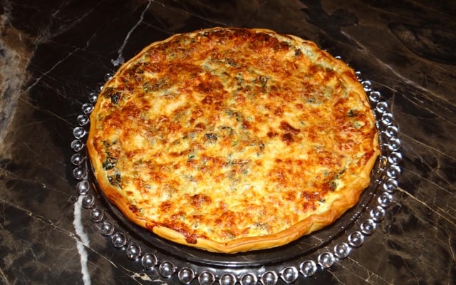 Quiche au saumon et épinards